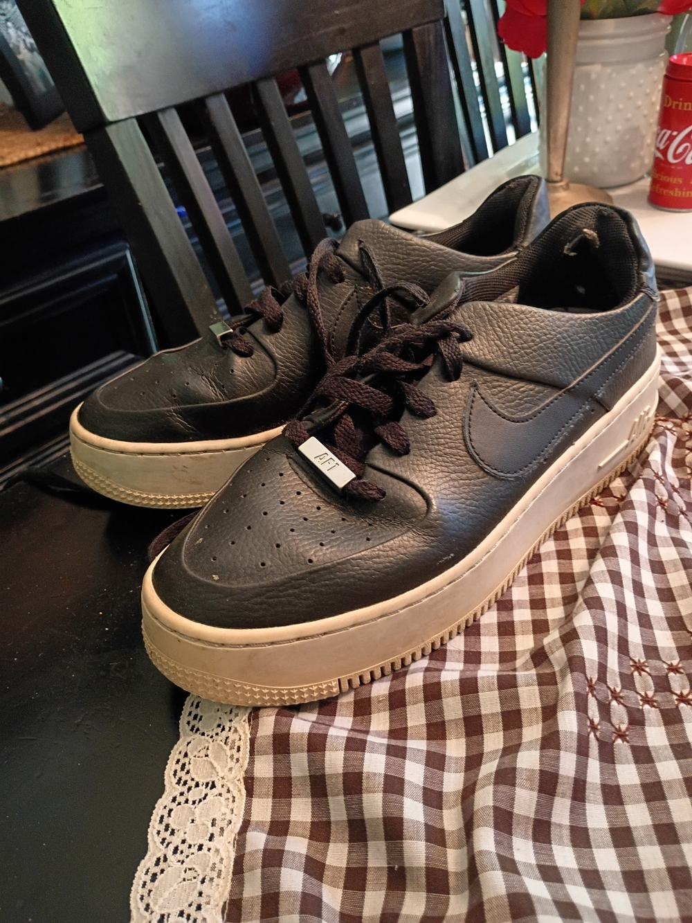 Nike Air Force 1 Sage Low In Black Women's Size 8.5